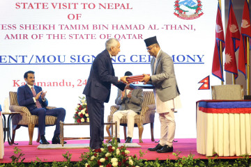 नेपाल र कतारबीच द्विपक्षीय सम्झौतामा हस्ताक्षर 